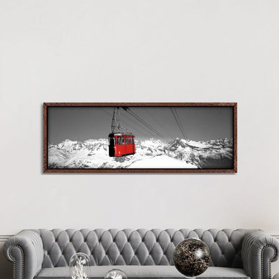 Cable Car Andermatt Switzerland Colour Pop - Panoramic Print on Canvas