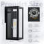 Matte Black 32.5cm H Outdoor Sconce