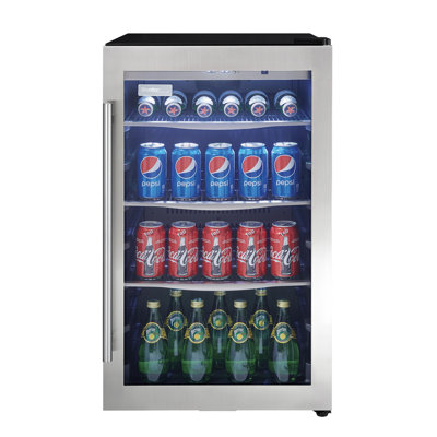Danby 19.44'' W Freestanding 124 Cans (12 oz.) 4.3 Cubic Feet Beverage Cooler with Reversible Door