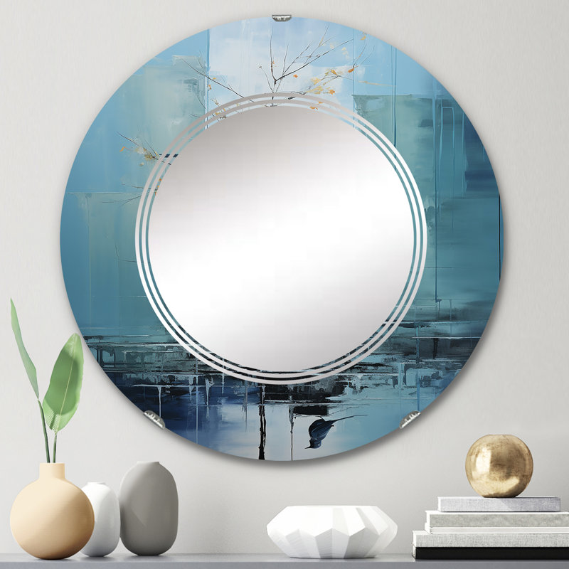 Atascosa - Miroir mural rond rond, 24 po x 24 po