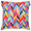 Indoor / Outdoor Striped Multi Square Throw Cushion