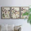 Pressed Flower Arrangement IV - Ensemble de 3 peintures sur toile encadrées-990433035-990433044