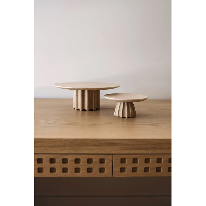 Knox Travertine Pedestal Small