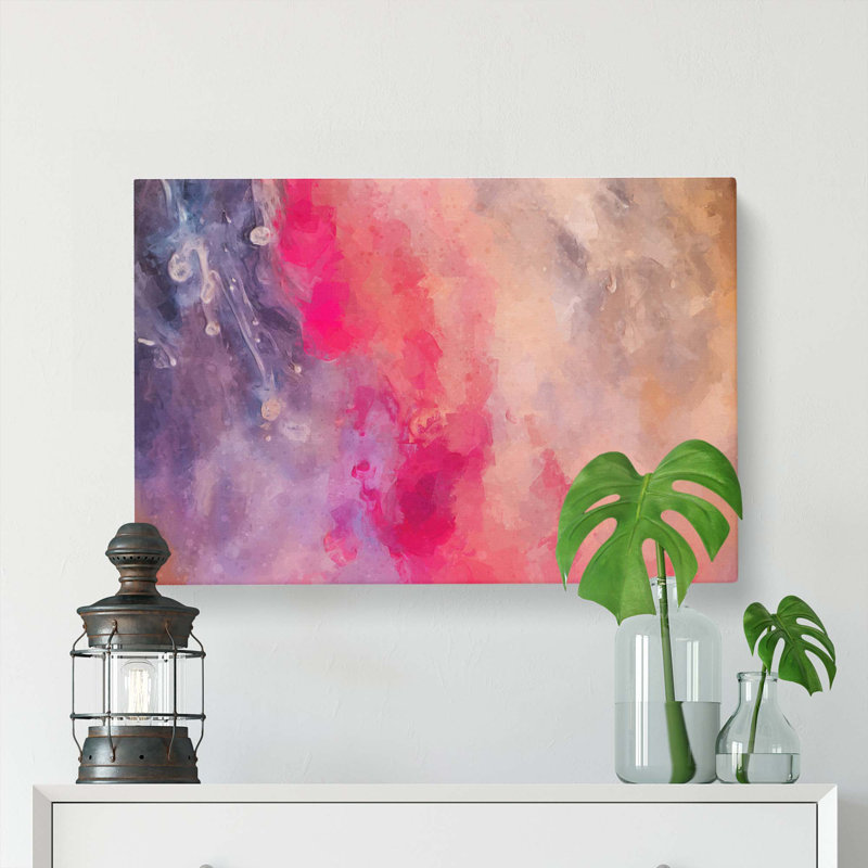 Affection In Abstract - Wrapped Canvas Painting, 35cm H x 50cm W x 3cm D