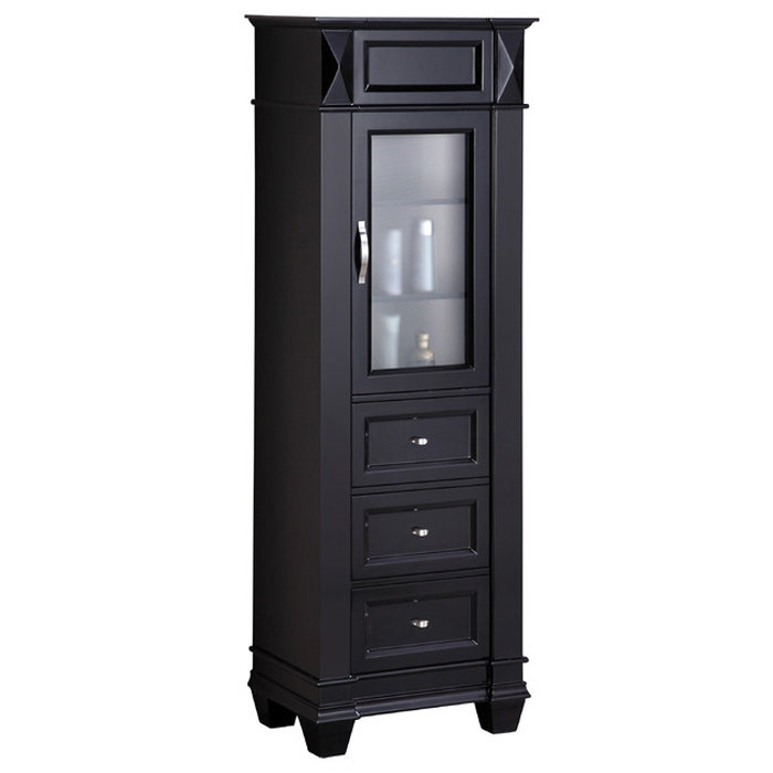 Solid Wood Freestanding Linen Cabinet
