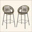 Tabouret de bar d'extérieur en faux osier, ensemble de 2-121061390