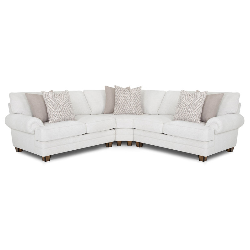 Canapé modulaire 3 pièces symétrique, Polyester blanc