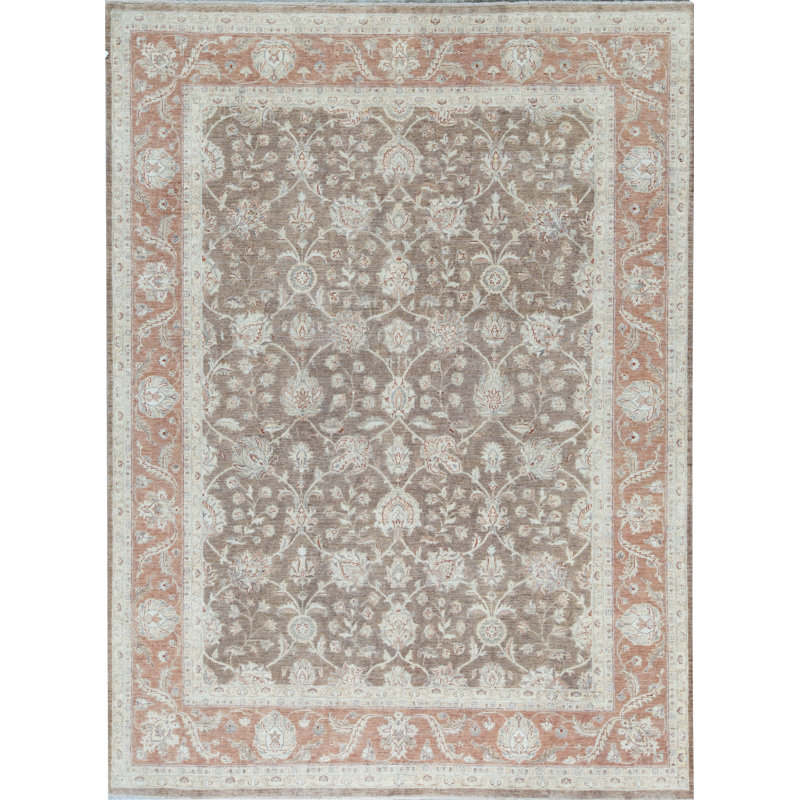 Hand-Knotted High-Quality Gray/Ivory/Brown Area Rug