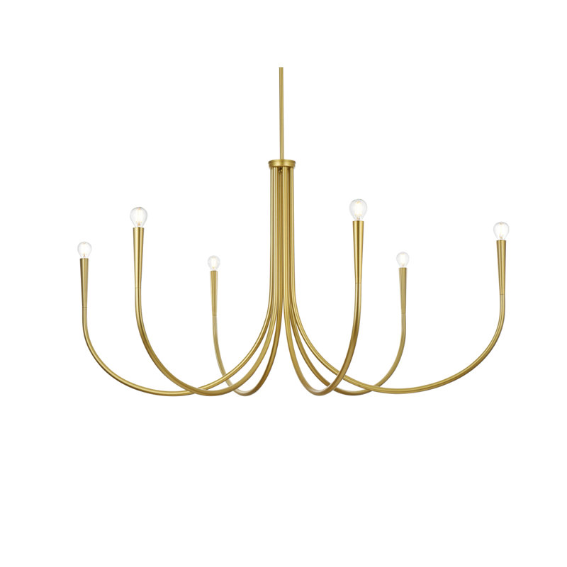 Catalena 6-Light Chandelier, Or, H 27 po x l 50 po x P 50 po