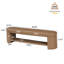 Banc d'entrée rembourré en similicuir de 160 cm avec tablette de rangement ouverte
