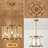 6 - Light Modern Drum Glass Chandelier Over Table Bedroom Light Fixture For Living Room Hallway Foyer Kitchen-1234696594-1234696597