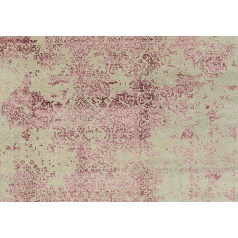 Tapis rouge de haute qualité noué à la main Windsom, Rectangle 8 pi 10 po x 11 pi 16 po