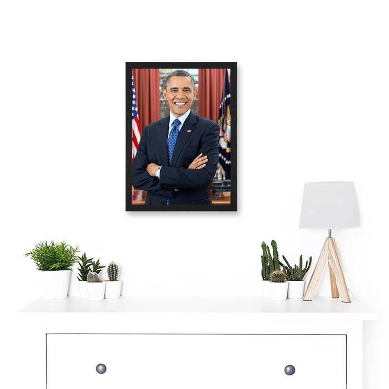 Us President Barack Obama Photo Souza Portrait - Single Picture Frame Print