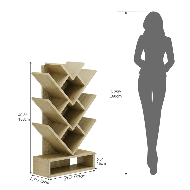 Aengus 103cm H x 57cm W Bookcase, Natural
