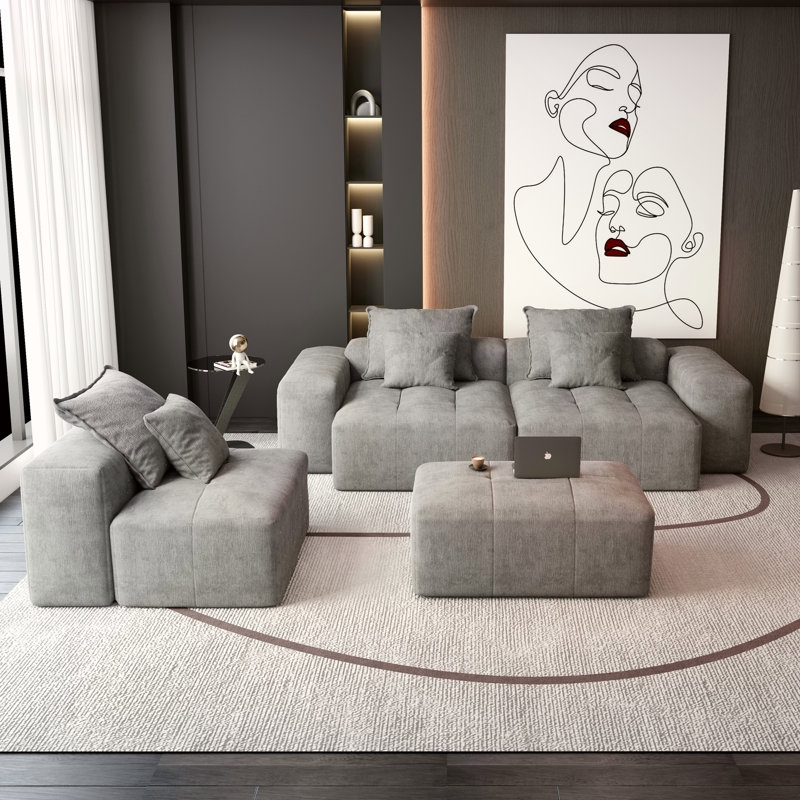 Canapé modulaire surdimensionné Modern, Gris