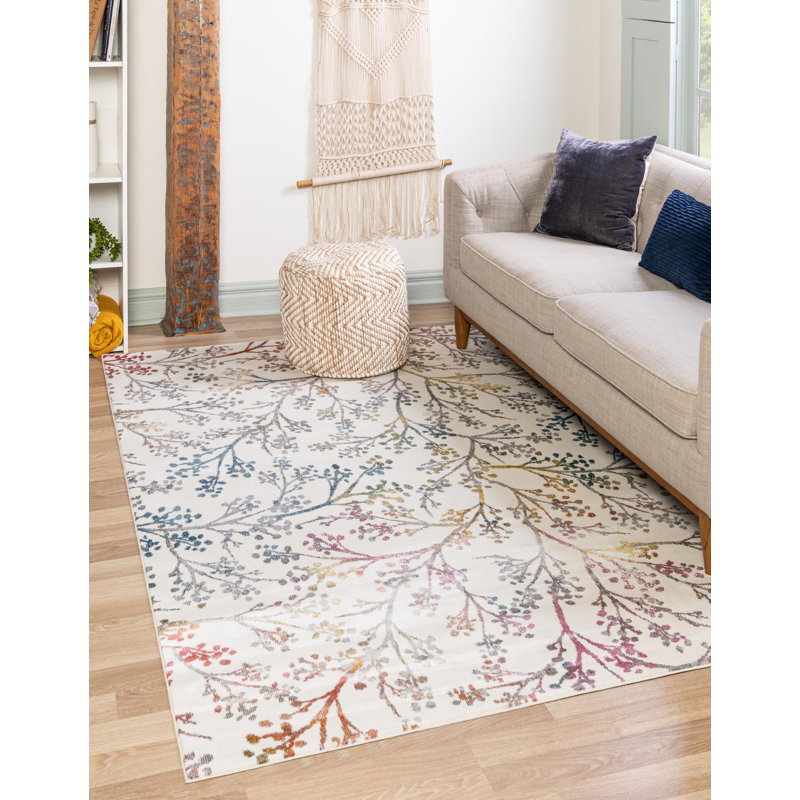 Floral Indoor Rug, Rectangle 2' x 3'