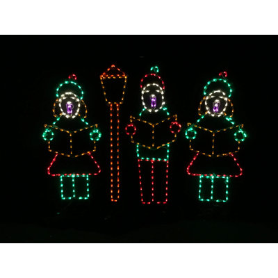 Carolers with Lamp Post Christmas Holiday Lighted Display