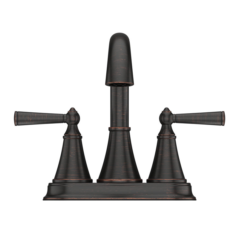Robinet pour salle de bain à poignée double Saxton, Bronze toscan