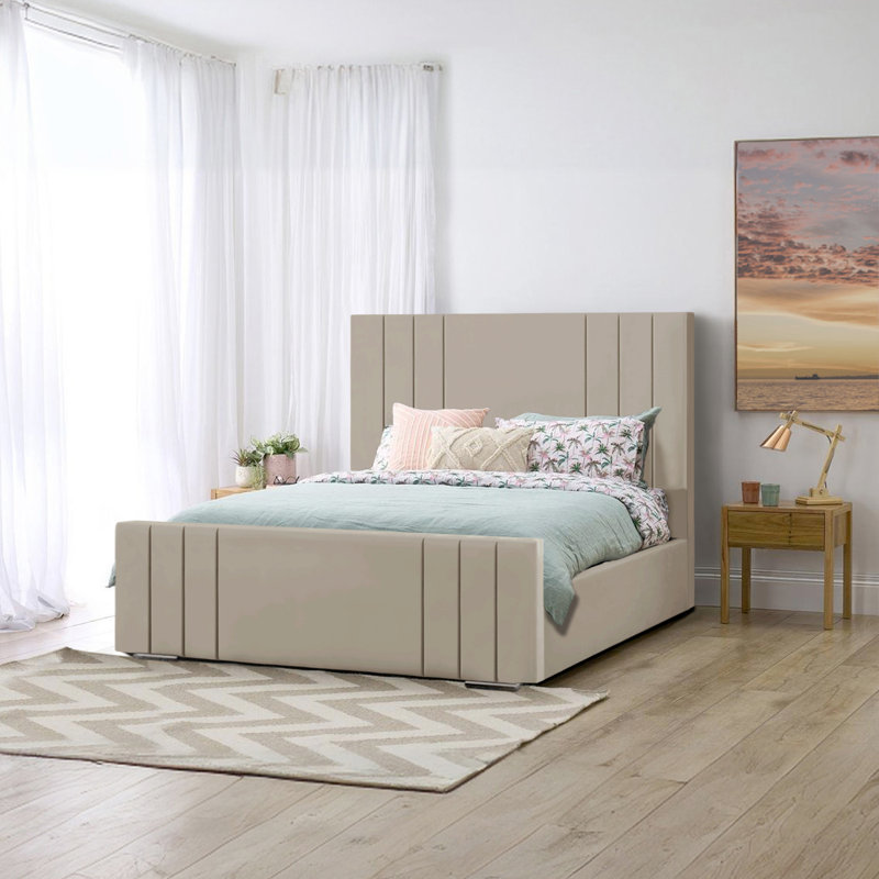Aalyan Upholstered Bed, 160 x 219 cm, Coffee