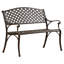 Banc robuste en fonte d'aluminium Emberto Baltene, conception de banc robuste tissé - finition bronze antique