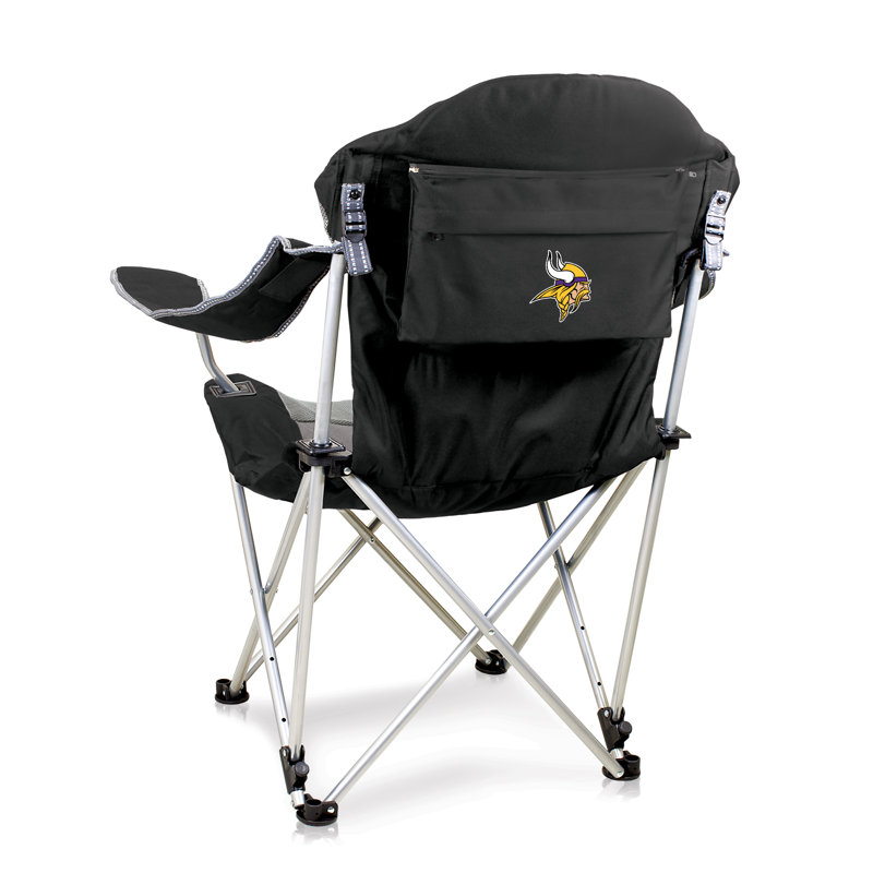 NFL Reclining Camp Chair, Black, Minnesota Vikings