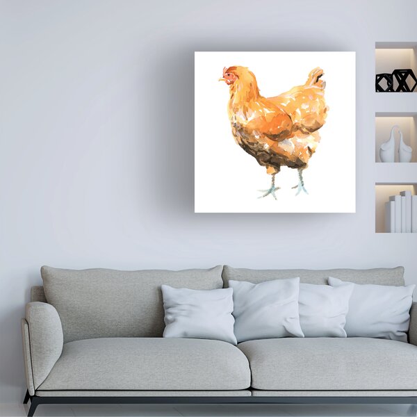 Rosalind Wheeler Wild Chicken II On Canvas by Emma Scarvey Painting ...