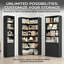 Ensemble de bibliothèque modulaire: tablette de rangement personnalisable 3-en-1 avec portes et unité de coin, conception peu encombrante-1504342213