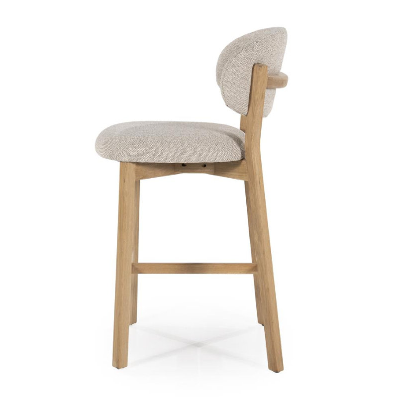 Mikky Barstool, Gray, Natural