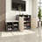Beige & Grey Entryway Storage Cabinet with Shoe Bench & 3-Tier Shelves, Console Table with Wavy Doors and Hooks-1247197390