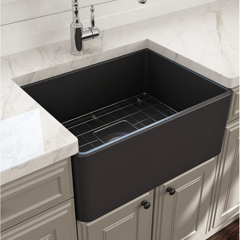 24'' L Kitchen Sink, Matte Dark Gray