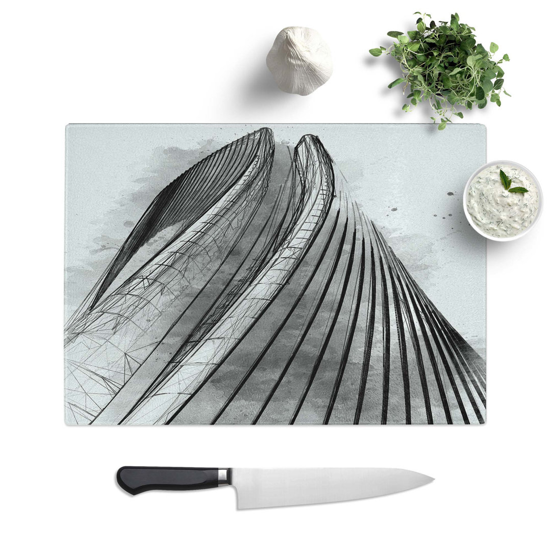 Tempered Glass Sketching the Architecture Vol.59 Chopping Board