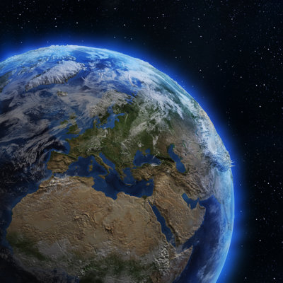 «Europe From Space» par 1Xpert - reproduction d'art sur toile tendue