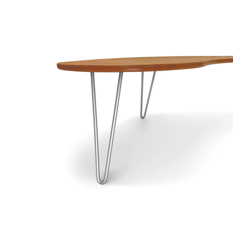 Duane Kidney Coffee Table With Metal Legs, 16" H x 54" L x 30" W