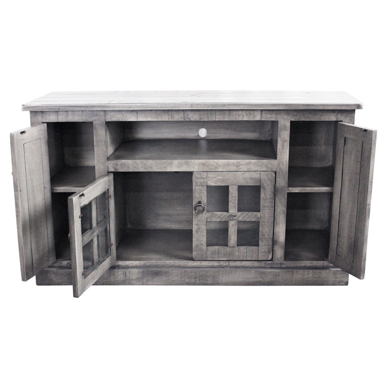 Siri Unfinished TV Stand for TVs up to 65", Rustic Dela Verria
