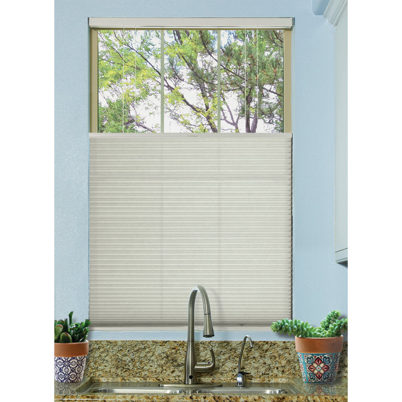 Cordless Semi Sheer Cellular Shade, 48"L, 35"W, Winter White