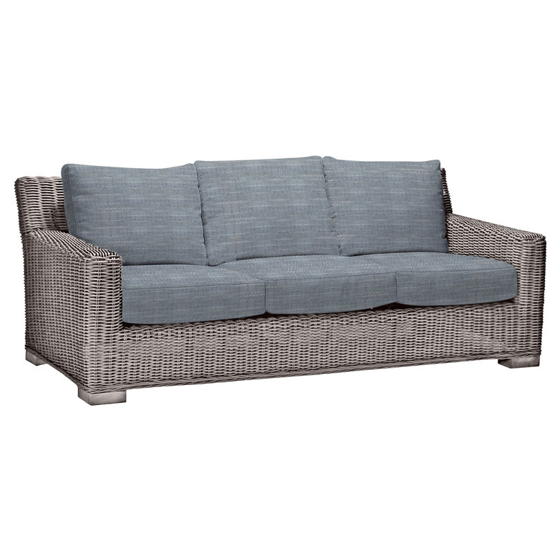 Canapé rustique tissé - Huître, InsideOut® Rollo ‑ lin Chambray, Pas de soudure, Huître