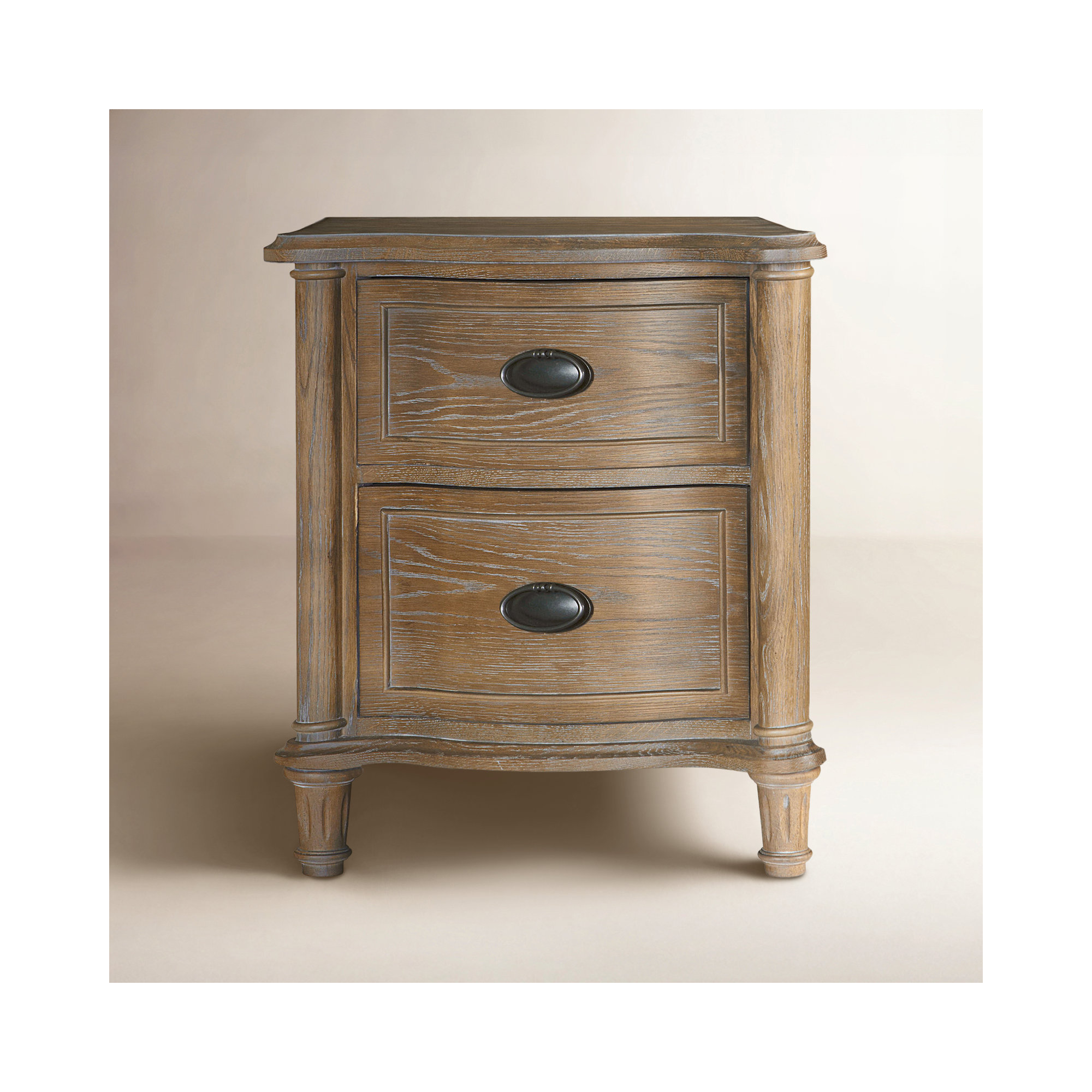 Watson 2 Drawer Nightstand, Studio Gray