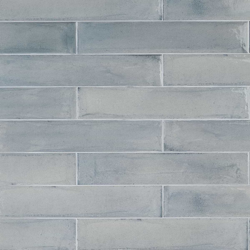 Paint 3x16 Glossy Porcelain Tile, Azur Blue