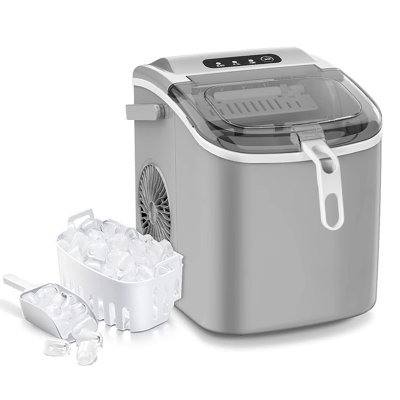R.W.FLAME 26 Lb. lb. Daily Production Bullet Ice Countertop Ice Maker, Self-Cleaning Ice Makers
