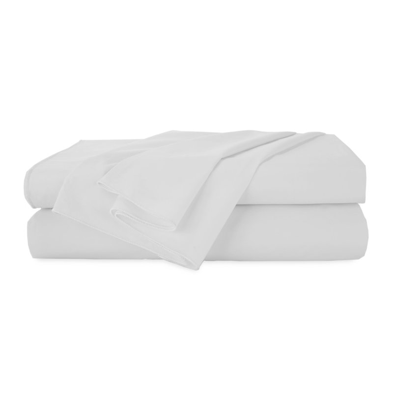 Comfort Wash 200 Thread Count Geometric 100% Cotton Percale Sheet Set, Full, Soft White