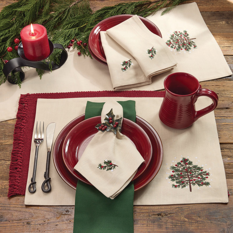  Tannenbaum Beige Table Runner 13 Inchesx54 Inches, 54" L x 13" W