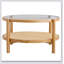 Table basse en forme d'échelle de style rétro avec base en panneau de fibres à densité moyenne durable pour le bureau, la salle à manger et le salon