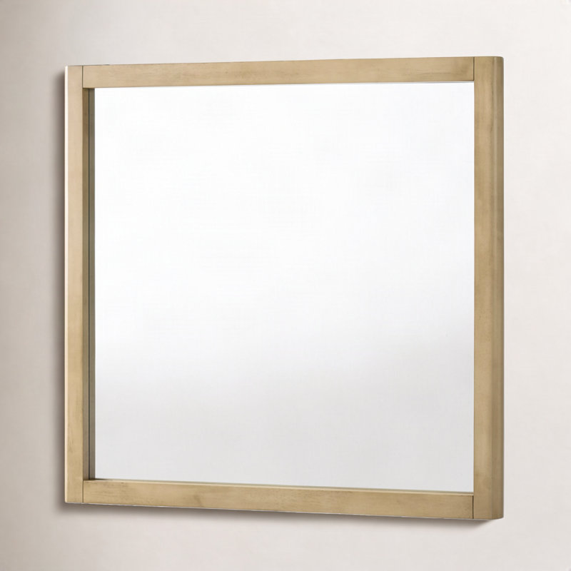 Akira Wood Wall Mirror, White Oak