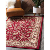 Zayandeh Red Area Rug