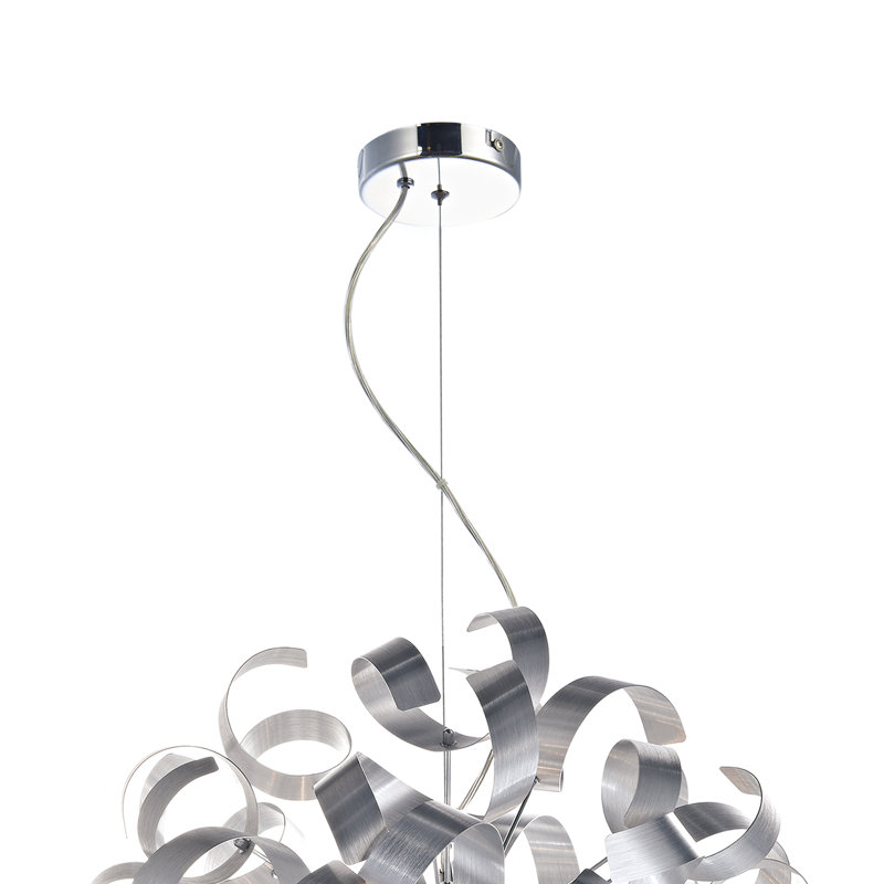 Calasia Novelty Pendant, 9, Brushed Aluminium