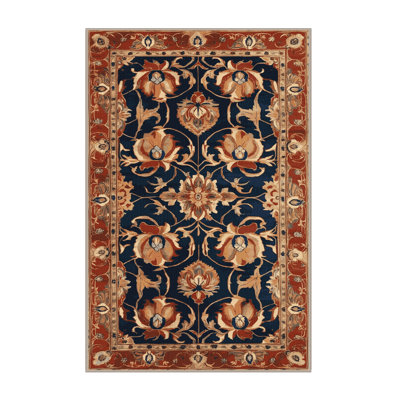 Machine Washable Persian Brown Area Rug