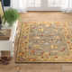 Evers Floral Handmade Tufted Wool Gray/Yellow/Red Area Rug