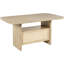 Table contemporaine 8 en chêne beige, table rectangulaire et chaises rembourrées pour une salle à manger industrielle chic
