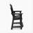 Black Adirondack Style Counter Chair – Stylish HDPE Poly Lumber For Dining, Patio, And Garden Comfort-1226197179