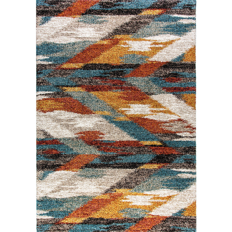 Tapis multicolore Gassaway, Rectangle 7 pi 10 po x 11 pi 2 po